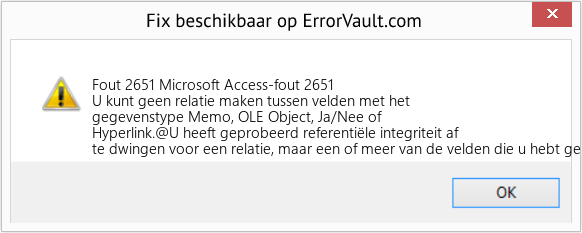 Download Fout <?php echo $nummer; ?> (Microsoft Access-fout 2651) Reparatie Tool Fix Microsoft Access-fout 2651 (Fout Fout 2651)