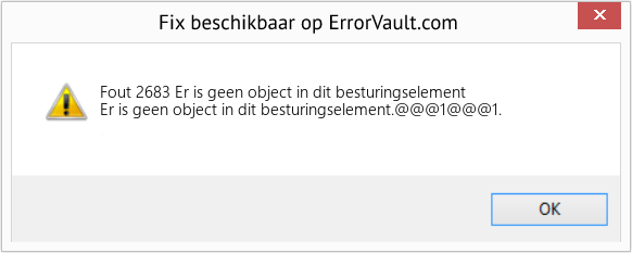 Fix Er is geen object in dit besturingselement (Fout Fout 2683)