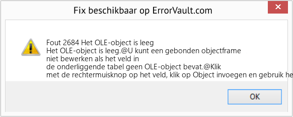 Download Fout <?php echo $nummer; ?> (Het OLE-object is leeg) Reparatie Tool Fix Het OLE-object is leeg (Fout Fout 2684)
