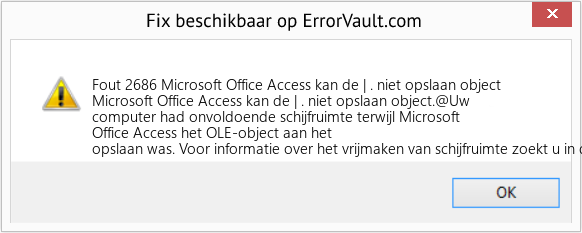 Fix Microsoft Office Access kan de | . niet opslaan object (Fout Fout 2686)