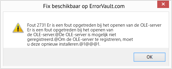 Download Fout <?php echo $nummer; ?> (Er is een fout opgetreden bij het openen van de OLE-server) Reparatie Tool Fix Er is een fout opgetreden bij het openen van de OLE-server (Fout Fout 2731)
