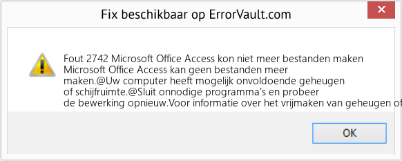 Download Fout <?php echo $nummer; ?> (Microsoft Office Access kon niet meer bestanden maken) Reparatie Tool Fix Microsoft Office Access kon niet meer bestanden maken (Fout Fout 2742)