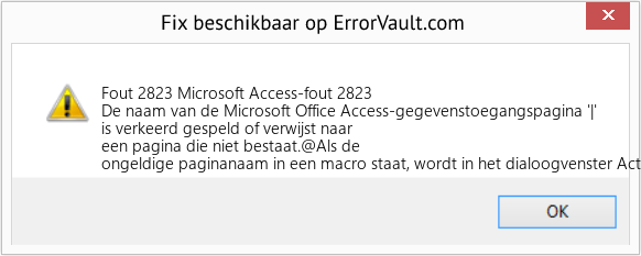 Fix Microsoft Access-fout 2823 (Fout Fout 2823)