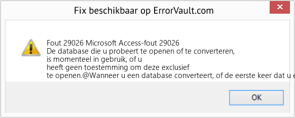 Download Fout <?php echo $nummer; ?> (Microsoft Access-fout 29026) Reparatie Tool Fix Microsoft Access-fout 29026 (Fout Fout 29026)