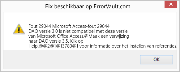 Download Fout <?php echo $nummer; ?> (Microsoft Access-fout 29044) Reparatie Tool Fix Microsoft Access-fout 29044 (Fout Fout 29044)