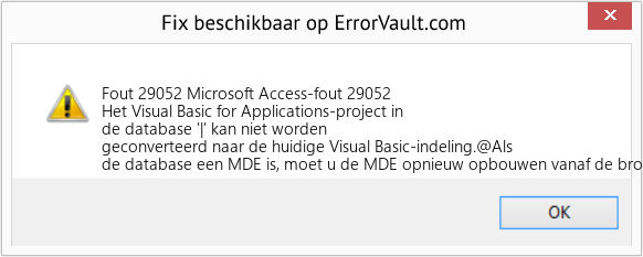 Download Fout <?php echo $nummer; ?> (Microsoft Access-fout 29052) Reparatie Tool Fix Microsoft Access-fout 29052 (Fout Fout 29052)
