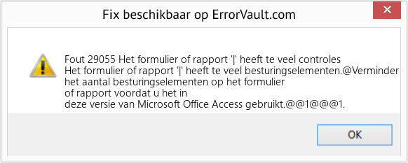 Download Fout <?php echo $nummer; ?> (Het formulier of rapport '|' heeft te veel controles) Reparatie Tool Fix Het formulier of rapport '|' heeft te veel controles (Fout Fout 29055)