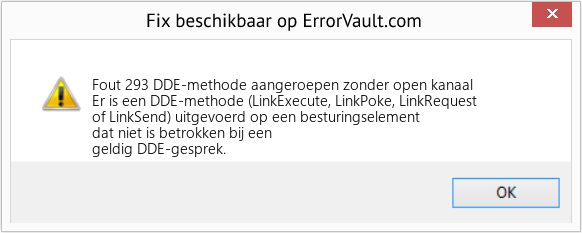 Download Fout <?php echo $nummer; ?> (DDE-methode aangeroepen zonder open kanaal) Reparatie Tool Fix DDE-methode aangeroepen zonder open kanaal (Fout Fout 293)