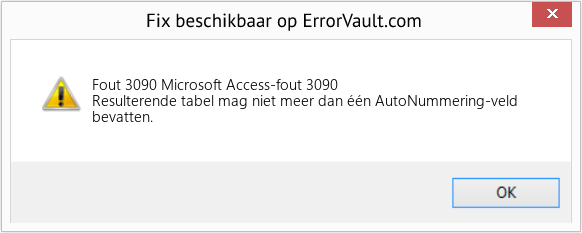 Fix Microsoft Access-fout 3090 (Fout Fout 3090)