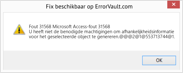 Fix Microsoft Access-fout 31568 (Fout Fout 31568)