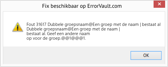 Fix Dubbele groepsnaam@Een groep met de naam | bestaat al (Fout Fout 31617)