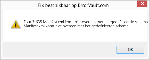 Download Fout <?php echo $nummer; ?> (Manifest.xml komt niet overeen met het gedefinieerde schema) Reparatie Tool Fix Manifest.xml komt niet overeen met het gedefinieerde schema (Fout Fout 31635)