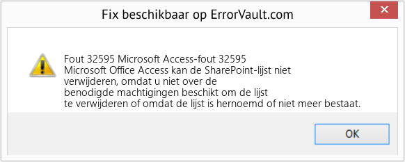 Download Fout <?php echo $nummer; ?> (Microsoft Access-fout 32595) Reparatie Tool Fix Microsoft Access-fout 32595 (Fout Fout 32595)