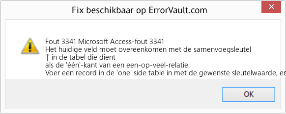 Fix Microsoft Access-fout 3341 (Fout Fout 3341)