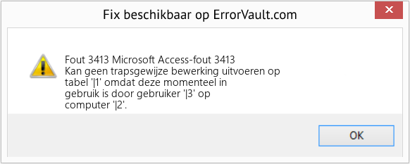 Fix Microsoft Access-fout 3413 (Fout Fout 3413)