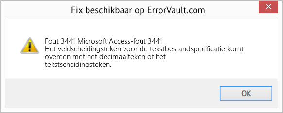 Fix Microsoft Access-fout 3441 (Fout Fout 3441)