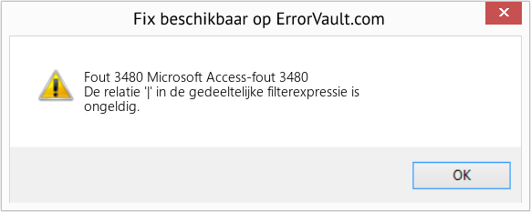 Fix Microsoft Access-fout 3480 (Fout Fout 3480)