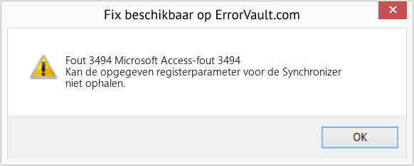 Fix Microsoft Access-fout 3494 (Fout Fout 3494)