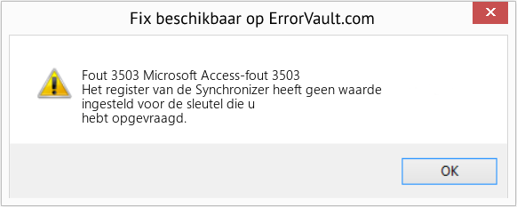 Fix Microsoft Access-fout 3503 (Fout Fout 3503)