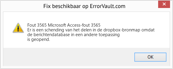 Fix Microsoft Access-fout 3565 (Fout Fout 3565)