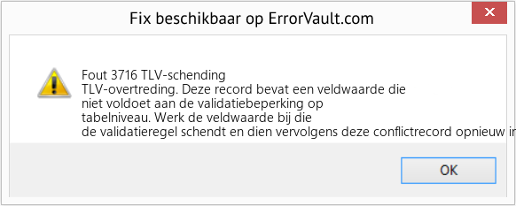 Download Fout <?php echo $nummer; ?> (TLV-schending) Reparatie Tool Fix TLV-schending (Fout Fout 3716)
