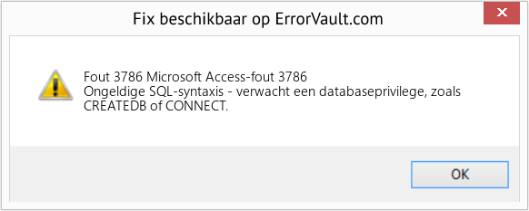 Fix Microsoft Access-fout 3786 (Fout Fout 3786)