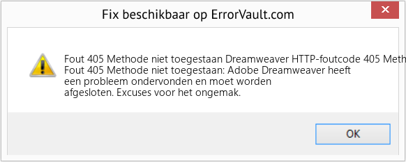 Fix Dreamweaver HTTP-foutcode 405 Methode niet toegestaan (Fout Fout 405 Methode niet toegestaan)