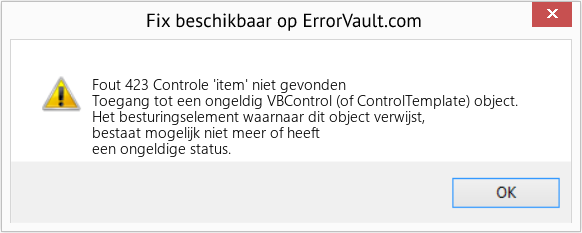 Download Fout <?php echo $nummer; ?> (Controle 'item' niet gevonden) Reparatie Tool Fix Controle 'item' niet gevonden (Fout Fout 423)