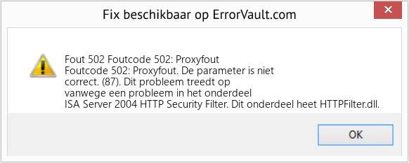Fix Foutcode 502: Proxyfout (Fout Fout 502)