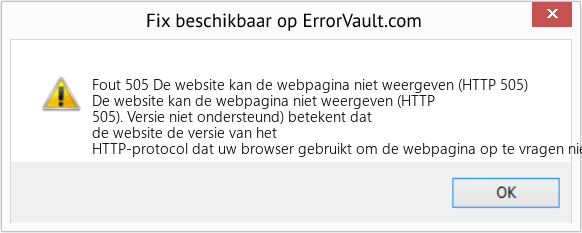 Fix De website kan de webpagina niet weergeven (HTTP 505) (Fout Fout 505)