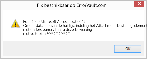 Fix Microsoft Access-fout 6049 (Fout Fout 6049)