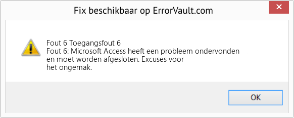 Fix Toegangsfout 6 (Fout Fout 6)