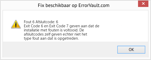 Download Fout <?php echo $nummer; ?> (Afsluitcode: 6) Reparatie Tool Fix Afsluitcode: 6 (Fout Fout 6)