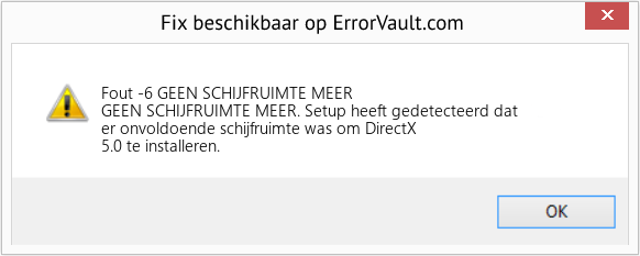 Download Fout <?php echo $nummer; ?> (GEEN SCHIJFRUIMTE MEER) Reparatie Tool Fix GEEN SCHIJFRUIMTE MEER (Fout Fout -6)