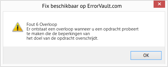 Download Fout <?php echo $nummer; ?> (Overloop) Reparatie Tool Fix Overloop (Fout Fout 6)