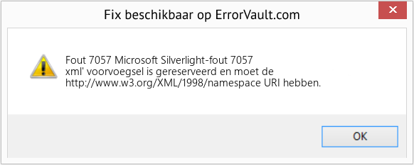 Fix Microsoft Silverlight-fout 7057 (Fout Fout 7057)
