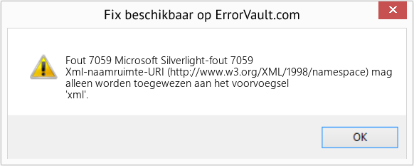 Fix Microsoft Silverlight-fout 7059 (Fout Fout 7059)
