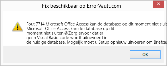 Fix Microsoft Office Access kan de database op dit moment niet sluiten (Fout Fout 7714)