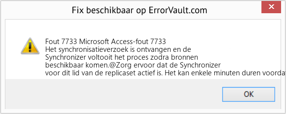 Fix Microsoft Access-fout 7733 (Fout Fout 7733)