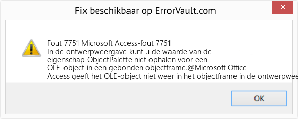Fix Microsoft Access-fout 7751 (Fout Fout 7751)