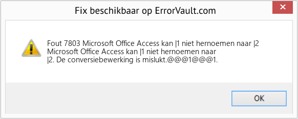 Fix Microsoft Office Access kan |1 niet hernoemen naar |2 (Fout Fout 7803)