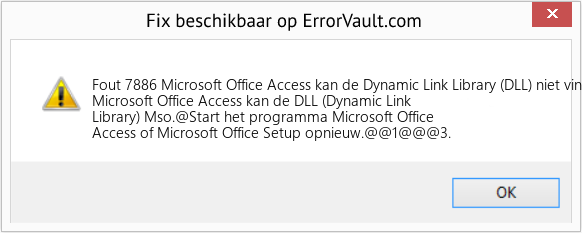 Fix Microsoft Office Access kan de Dynamic Link Library (DLL) niet vinden Mso (Fout Fout 7886)