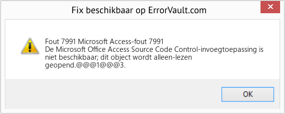 Fix Microsoft Access-fout 7991 (Fout Fout 7991)