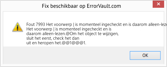 Fix Het voorwerp | is momenteel ingecheckt en is daarom alleen-lezen (Fout Fout 7993)
