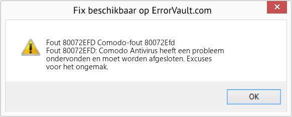 Fix Comodo-fout 80072Efd (Fout Fout 80072EFD)