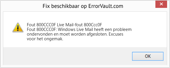 Download Fout <?php echo $nummer; ?> (Live Mail-fout 800Ccc0F) Reparatie Tool Fix Live Mail-fout 800Ccc0F (Fout Fout 800CCC0F)