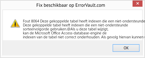 Fix Deze gekoppelde tabel heeft indexen die een niet-ondersteunde sorteervolgorde gebruiken (Fout Fout 8064)