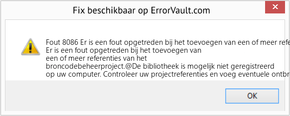 Fix Er is een fout opgetreden bij het toevoegen van een of meer referenties van het broncodebeheerproject (Fout Fout 8086)