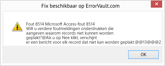 Fix Microsoft Access-fout 8514 (Fout Fout 8514)