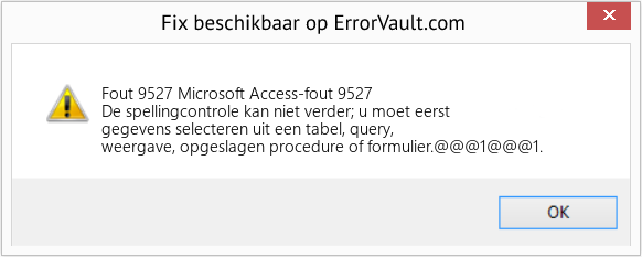 Download Fout <?php echo $nummer; ?> (Microsoft Access-fout 9527) Reparatie Tool Fix Microsoft Access-fout 9527 (Fout Fout 9527)